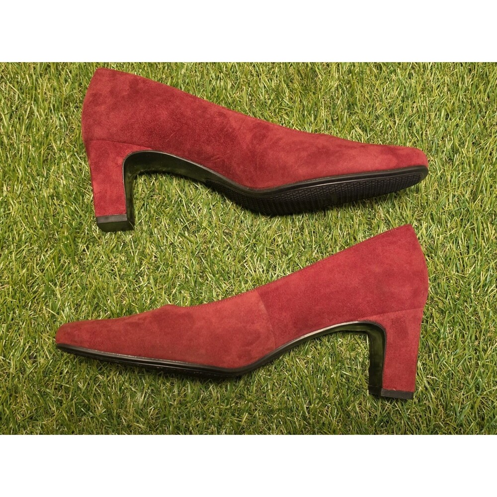Vintage Easy Spirit ESFAWN Red Apple Suede Anti Gravity Heels Size 6 1/2 NIB - Picture 3 of 16